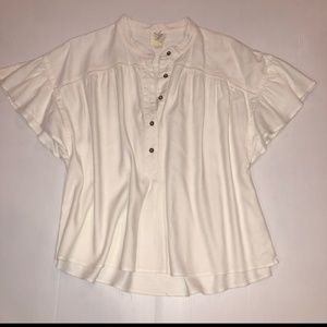 Maeve Anthropologie White Blouse